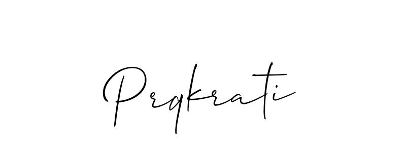 Design your own signature with our free online signature maker. With this signature software, you can create a handwritten (Allison_Script) signature for name Prqkrati. Prqkrati signature style 2 images and pictures png