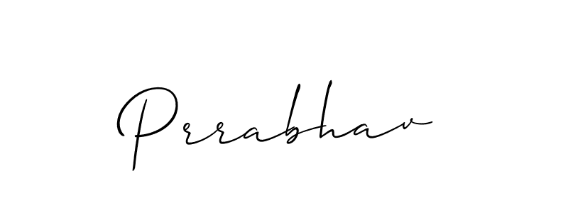 How to make Prrabhav signature? Allison_Script is a professional autograph style. Create handwritten signature for Prrabhav name. Prrabhav signature style 2 images and pictures png