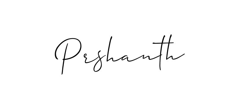 It looks lik you need a new signature style for name Prshanth. Design unique handwritten (Allison_Script) signature with our free signature maker in just a few clicks. Prshanth signature style 2 images and pictures png