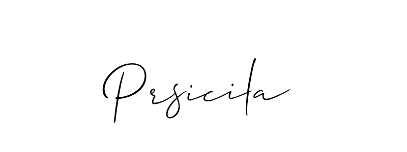 The best way (Allison_Script) to make a short signature is to pick only two or three words in your name. The name Prsicila include a total of six letters. For converting this name. Prsicila signature style 2 images and pictures png