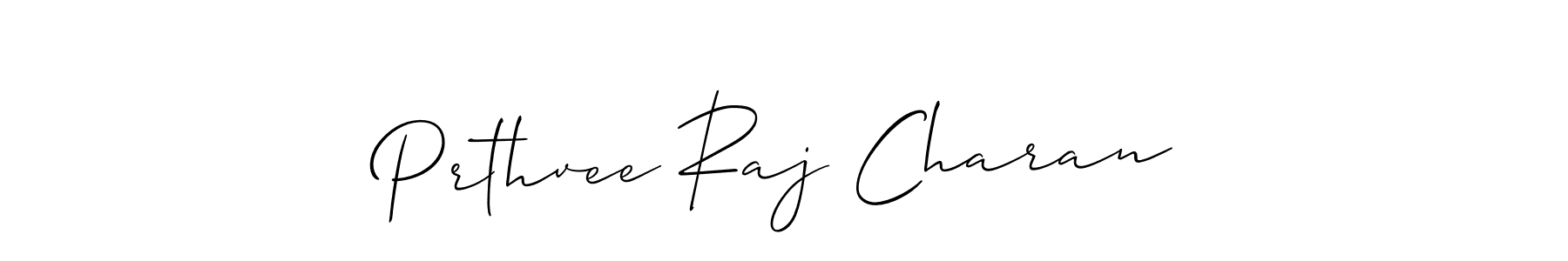 Use a signature maker to create a handwritten signature online. With this signature software, you can design (Allison_Script) your own signature for name Prthvee Raj Charan. Prthvee Raj Charan signature style 2 images and pictures png