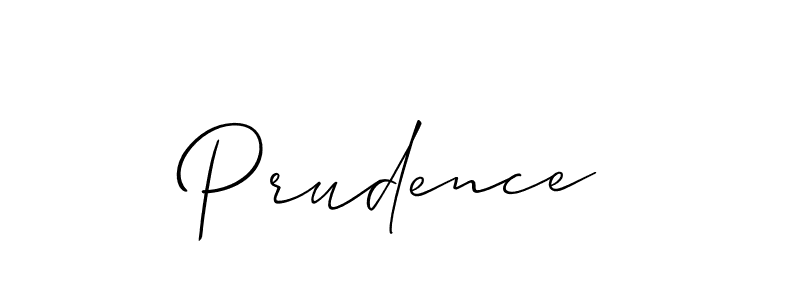 Design your own signature with our free online signature maker. With this signature software, you can create a handwritten (Allison_Script) signature for name Prudence. Prudence signature style 2 images and pictures png