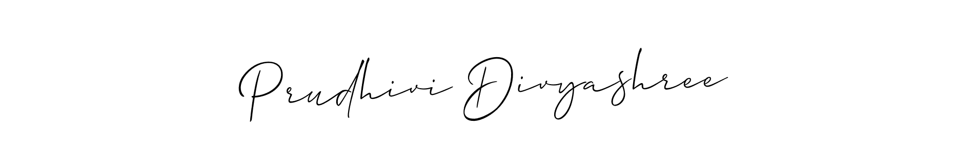 Make a beautiful signature design for name Prudhivi Divyashree. Use this online signature maker to create a handwritten signature for free. Prudhivi Divyashree signature style 2 images and pictures png