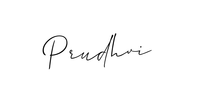 Create a beautiful signature design for name Prudhvi. With this signature (Allison_Script) fonts, you can make a handwritten signature for free. Prudhvi signature style 2 images and pictures png