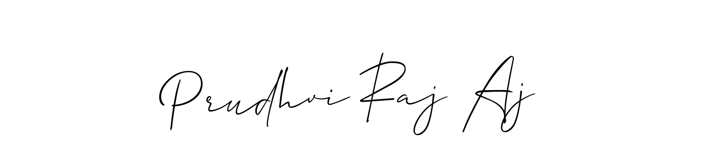 It looks lik you need a new signature style for name Prudhvi Raj Aj. Design unique handwritten (Allison_Script) signature with our free signature maker in just a few clicks. Prudhvi Raj Aj signature style 2 images and pictures png