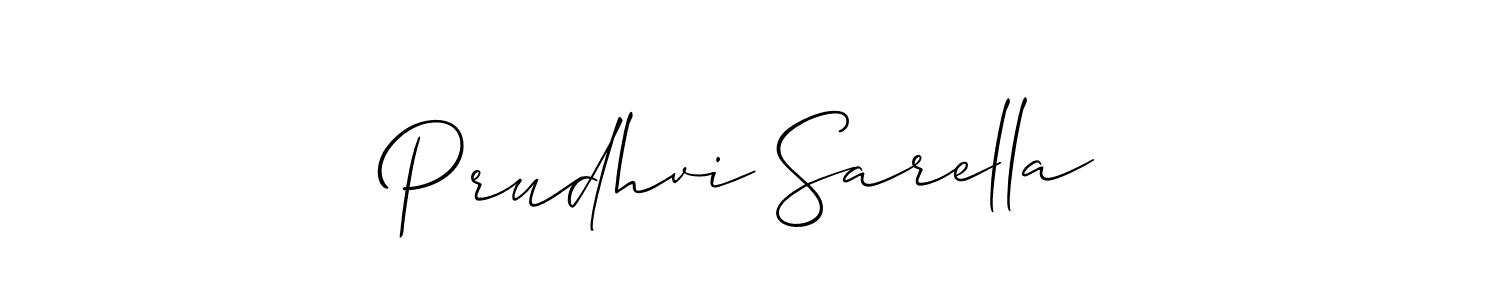 How to Draw Prudhvi Sarella signature style? Allison_Script is a latest design signature styles for name Prudhvi Sarella. Prudhvi Sarella signature style 2 images and pictures png