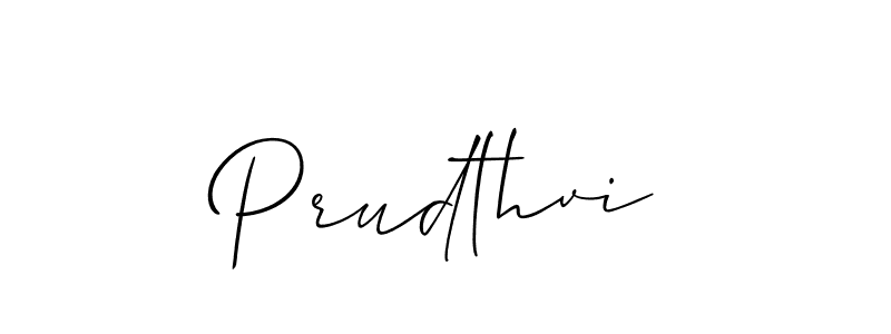 Create a beautiful signature design for name Prudthvi. With this signature (Allison_Script) fonts, you can make a handwritten signature for free. Prudthvi signature style 2 images and pictures png