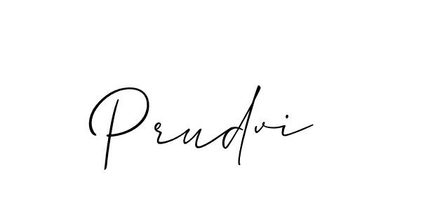 How to make Prudvi signature? Allison_Script is a professional autograph style. Create handwritten signature for Prudvi name. Prudvi signature style 2 images and pictures png