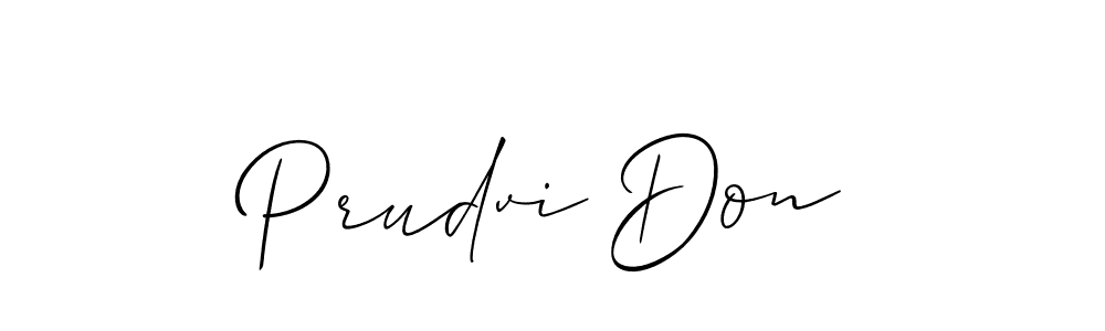 It looks lik you need a new signature style for name Prudvi Don. Design unique handwritten (Allison_Script) signature with our free signature maker in just a few clicks. Prudvi Don signature style 2 images and pictures png