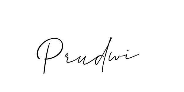 Make a beautiful signature design for name Prudwi. With this signature (Allison_Script) style, you can create a handwritten signature for free. Prudwi signature style 2 images and pictures png