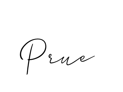 You should practise on your own different ways (Allison_Script) to write your name (Prue) in signature. don't let someone else do it for you. Prue signature style 2 images and pictures png