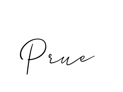 How to make Prue signature? Allison_Script is a professional autograph style. Create handwritten signature for Prue name. Prue signature style 2 images and pictures png