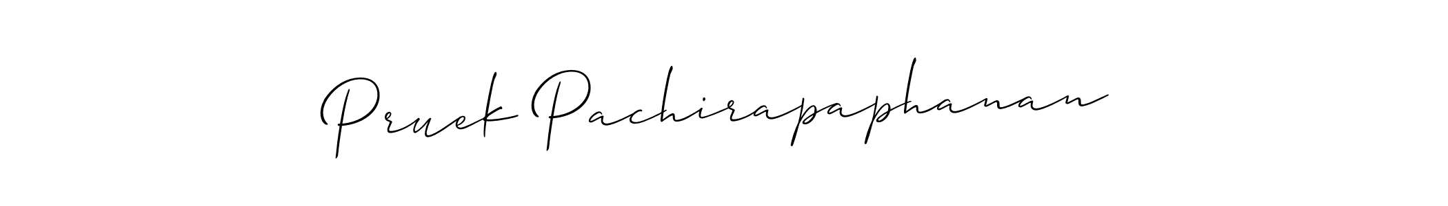 How to make Pruek Pachirapaphanan signature? Allison_Script is a professional autograph style. Create handwritten signature for Pruek Pachirapaphanan name. Pruek Pachirapaphanan signature style 2 images and pictures png