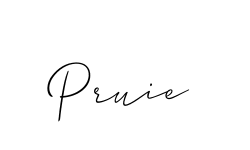 It looks lik you need a new signature style for name Pruie. Design unique handwritten (Allison_Script) signature with our free signature maker in just a few clicks. Pruie signature style 2 images and pictures png