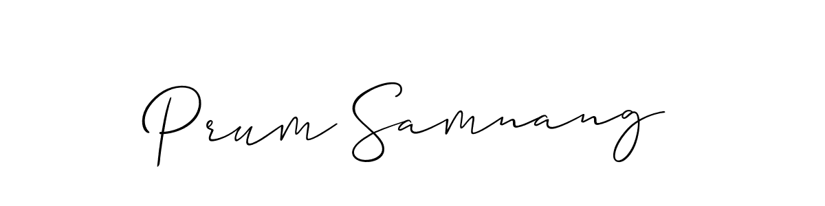 How to Draw Prum Samnang signature style? Allison_Script is a latest design signature styles for name Prum Samnang. Prum Samnang signature style 2 images and pictures png