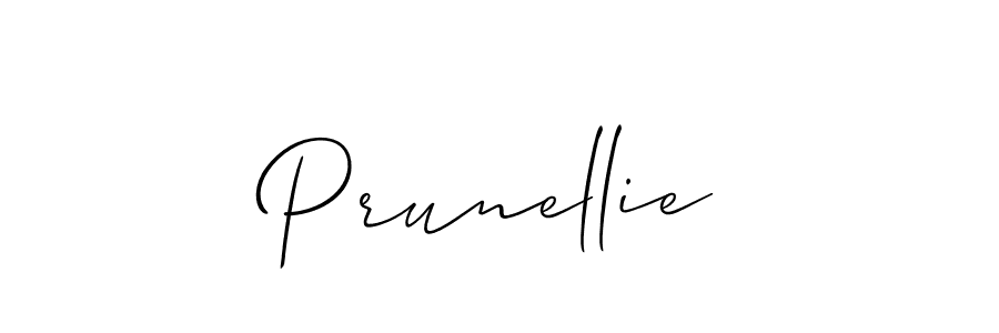 Prunellie stylish signature style. Best Handwritten Sign (Allison_Script) for my name. Handwritten Signature Collection Ideas for my name Prunellie. Prunellie signature style 2 images and pictures png