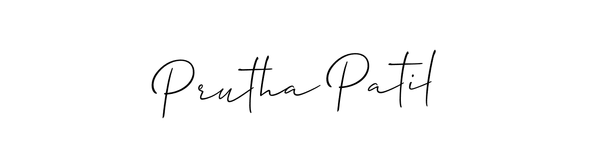 Make a beautiful signature design for name Prutha Patil. With this signature (Allison_Script) style, you can create a handwritten signature for free. Prutha Patil signature style 2 images and pictures png