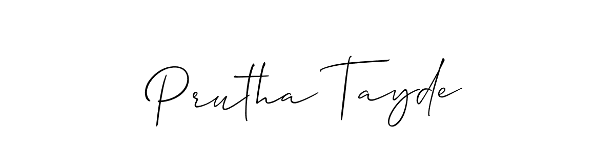 Make a beautiful signature design for name Prutha Tayde. Use this online signature maker to create a handwritten signature for free. Prutha Tayde signature style 2 images and pictures png