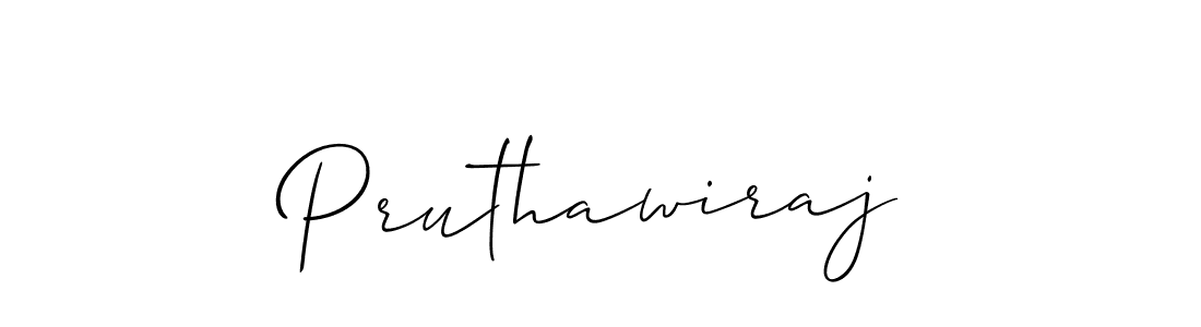 How to make Pruthawiraj signature? Allison_Script is a professional autograph style. Create handwritten signature for Pruthawiraj name. Pruthawiraj signature style 2 images and pictures png