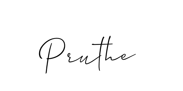 It looks lik you need a new signature style for name Pruthe. Design unique handwritten (Allison_Script) signature with our free signature maker in just a few clicks. Pruthe signature style 2 images and pictures png