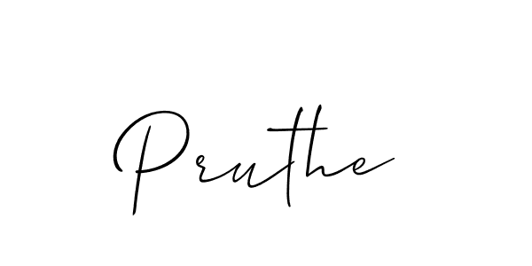 How to make Pruthe name signature. Use Allison_Script style for creating short signs online. This is the latest handwritten sign. Pruthe signature style 2 images and pictures png
