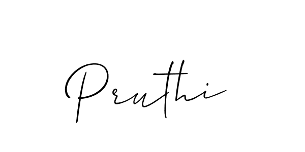 Use a signature maker to create a handwritten signature online. With this signature software, you can design (Allison_Script) your own signature for name Pruthi. Pruthi signature style 2 images and pictures png