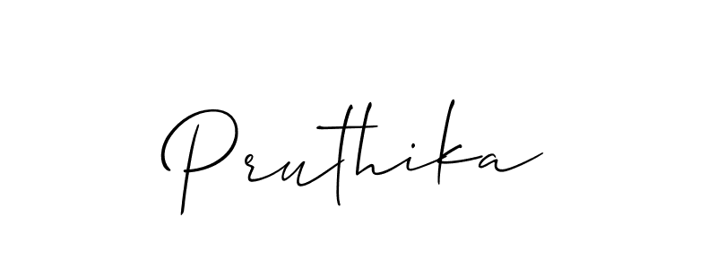 Design your own signature with our free online signature maker. With this signature software, you can create a handwritten (Allison_Script) signature for name Pruthika. Pruthika signature style 2 images and pictures png