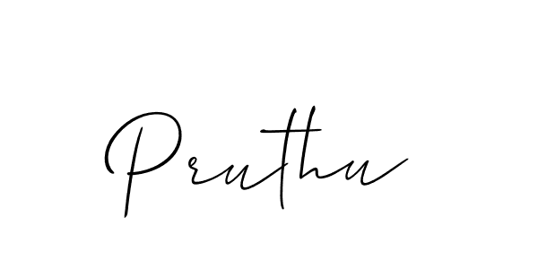 It looks lik you need a new signature style for name Pruthu. Design unique handwritten (Allison_Script) signature with our free signature maker in just a few clicks. Pruthu signature style 2 images and pictures png