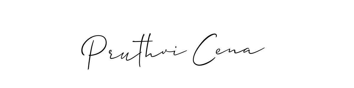 Allison_Script is a professional signature style that is perfect for those who want to add a touch of class to their signature. It is also a great choice for those who want to make their signature more unique. Get Pruthvi Cena name to fancy signature for free. Pruthvi Cena signature style 2 images and pictures png