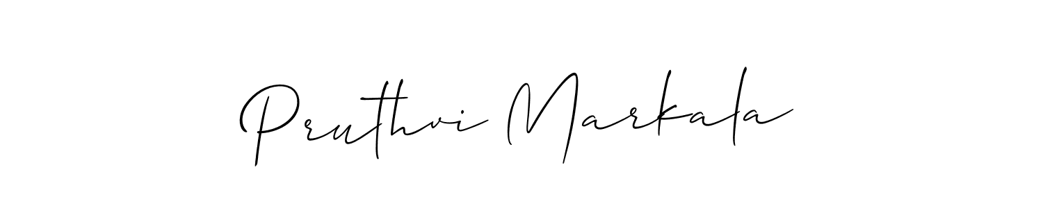 This is the best signature style for the Pruthvi Markala name. Also you like these signature font (Allison_Script). Mix name signature. Pruthvi Markala signature style 2 images and pictures png