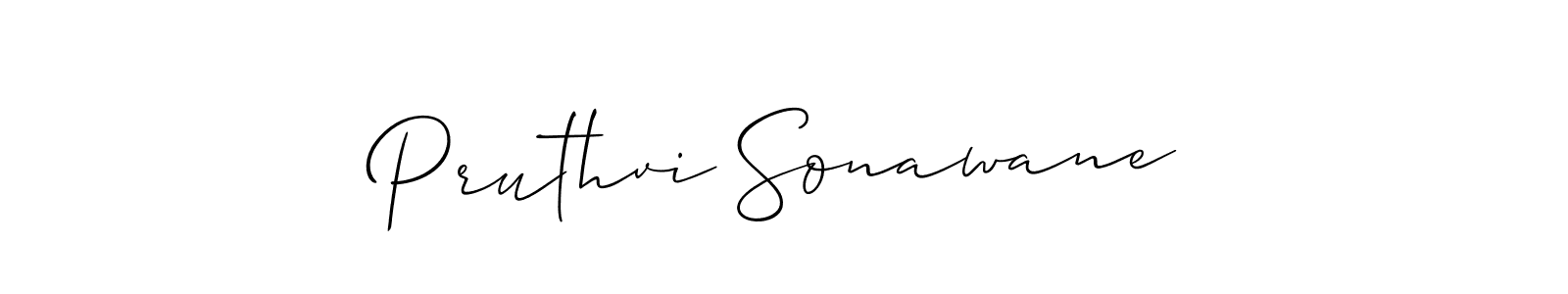 How to Draw Pruthvi Sonawane signature style? Allison_Script is a latest design signature styles for name Pruthvi Sonawane. Pruthvi Sonawane signature style 2 images and pictures png