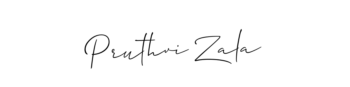 Use a signature maker to create a handwritten signature online. With this signature software, you can design (Allison_Script) your own signature for name Pruthvi Zala. Pruthvi Zala signature style 2 images and pictures png
