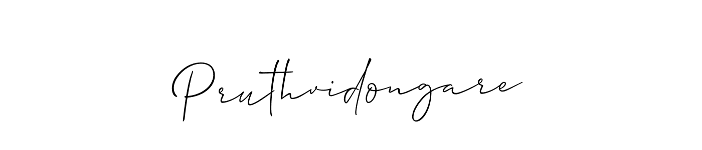 Make a beautiful signature design for name Pruthvidongare. Use this online signature maker to create a handwritten signature for free. Pruthvidongare signature style 2 images and pictures png