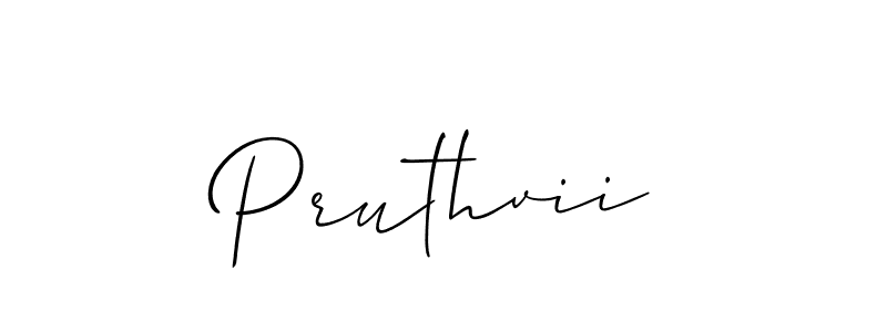 It looks lik you need a new signature style for name Pruthvii. Design unique handwritten (Allison_Script) signature with our free signature maker in just a few clicks. Pruthvii signature style 2 images and pictures png