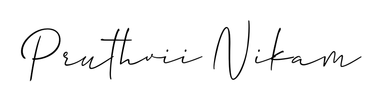 The Allison_Script typeface gives name Pruthvii Nikam a refined look. Suitable for certificates, diplomas, and official verification. Pruthvii Nikam signature style 2 images and pictures png