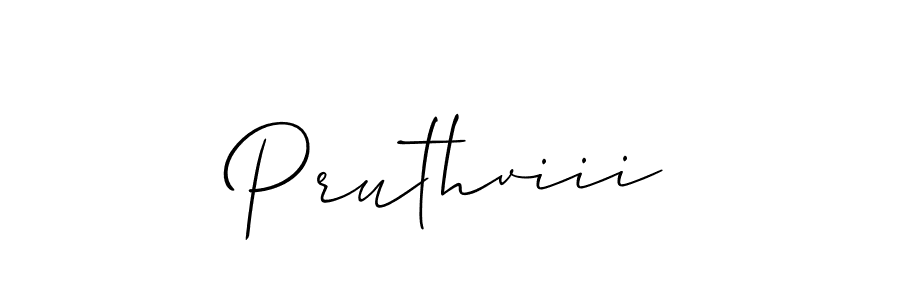 Also we have Pruthviii name is the best signature style. Create professional handwritten signature collection using Allison_Script autograph style. Pruthviii signature style 2 images and pictures png