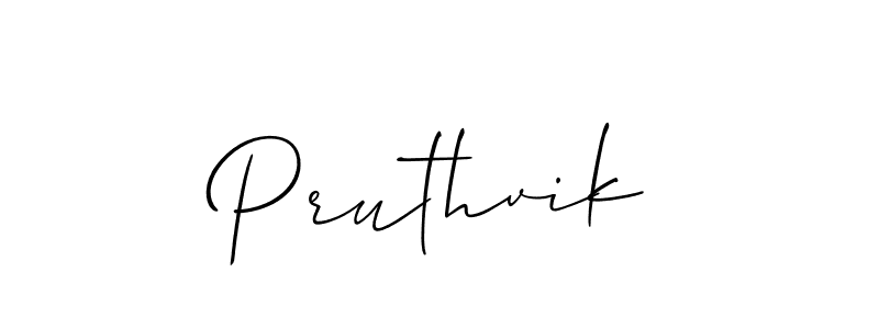 Make a beautiful signature design for name Pruthvik. With this signature (Allison_Script) style, you can create a handwritten signature for free. Pruthvik signature style 2 images and pictures png