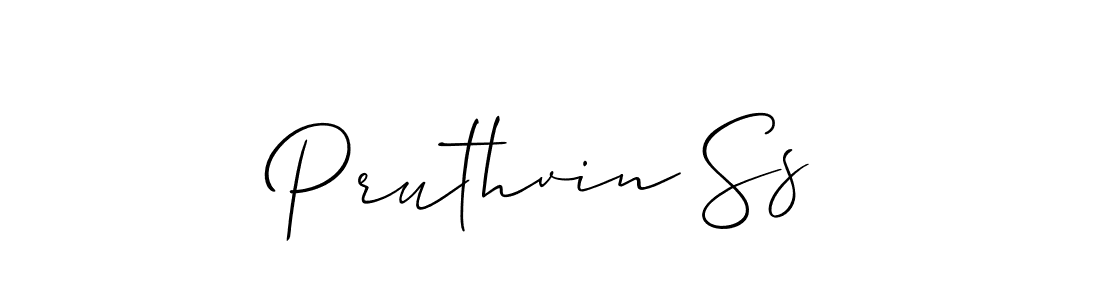 Pruthvin Ss stylish signature style. Best Handwritten Sign (Allison_Script) for my name. Handwritten Signature Collection Ideas for my name Pruthvin Ss. Pruthvin Ss signature style 2 images and pictures png