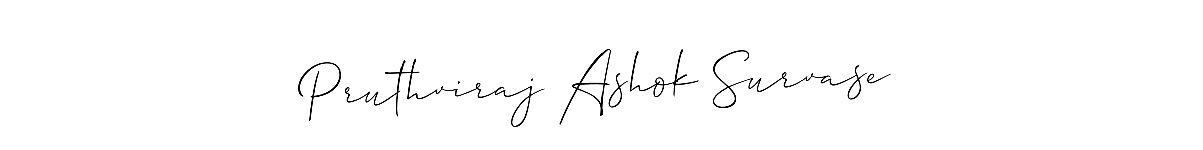 Also we have Pruthviraj Ashok Survase name is the best signature style. Create professional handwritten signature collection using Allison_Script autograph style. Pruthviraj Ashok Survase signature style 2 images and pictures png