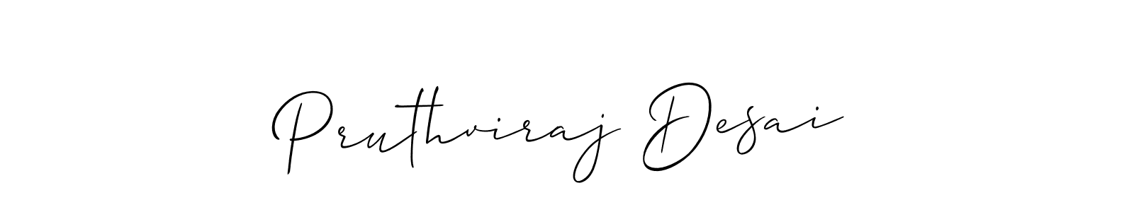 Create a beautiful signature design for name Pruthviraj Desai. With this signature (Allison_Script) fonts, you can make a handwritten signature for free. Pruthviraj Desai signature style 2 images and pictures png