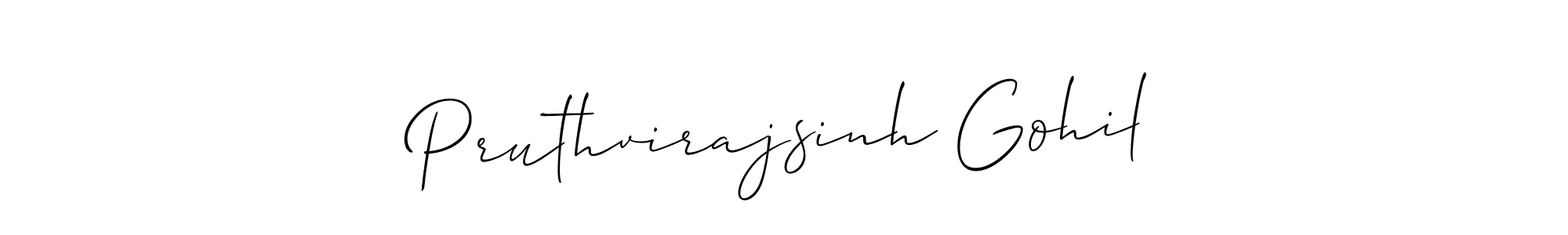 How to Draw Pruthvirajsinh Gohil signature style? Allison_Script is a latest design signature styles for name Pruthvirajsinh Gohil. Pruthvirajsinh Gohil signature style 2 images and pictures png