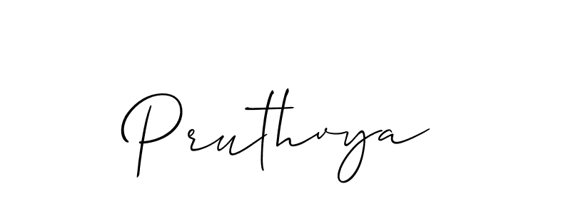 Make a beautiful signature design for name Pruthvya. With this signature (Allison_Script) style, you can create a handwritten signature for free. Pruthvya signature style 2 images and pictures png