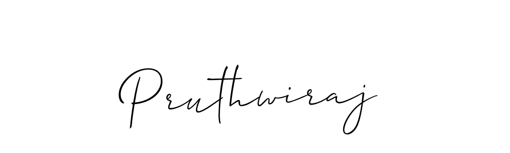 How to make Pruthwiraj name signature. Use Allison_Script style for creating short signs online. This is the latest handwritten sign. Pruthwiraj signature style 2 images and pictures png