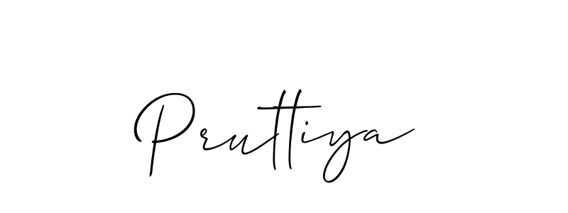 How to Draw Pruttiya signature style? Allison_Script is a latest design signature styles for name Pruttiya. Pruttiya signature style 2 images and pictures png