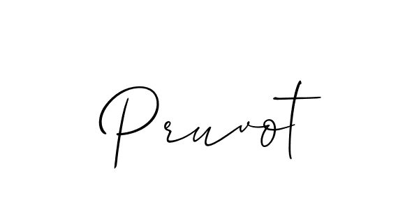 Make a beautiful signature design for name Pruvot. With this signature (Allison_Script) style, you can create a handwritten signature for free. Pruvot signature style 2 images and pictures png