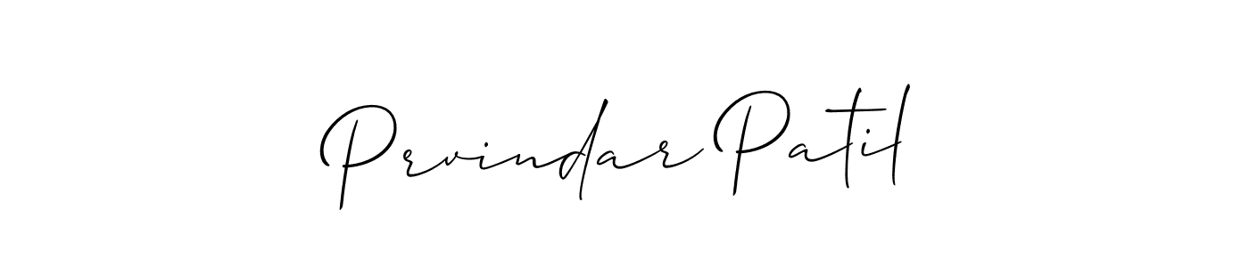 Also we have Prvindar Patil name is the best signature style. Create professional handwritten signature collection using Allison_Script autograph style. Prvindar Patil signature style 2 images and pictures png