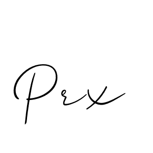 Make a beautiful signature design for name Prx. With this signature (Allison_Script) style, you can create a handwritten signature for free. Prx signature style 2 images and pictures png