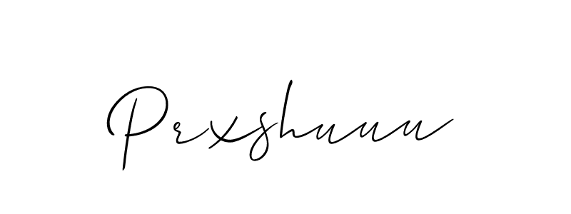 Make a beautiful signature design for name Prxshuuu. With this signature (Allison_Script) style, you can create a handwritten signature for free. Prxshuuu signature style 2 images and pictures png