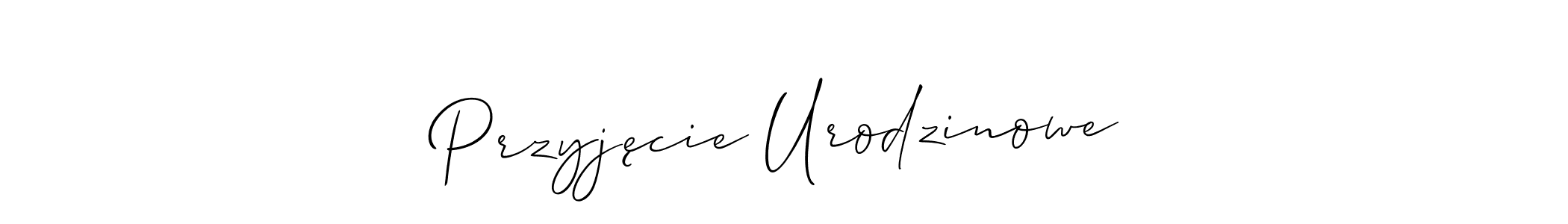 How to make Przyjęcie Urodzinowe signature? Allison_Script is a professional autograph style. Create handwritten signature for Przyjęcie Urodzinowe name. Przyjęcie Urodzinowe signature style 2 images and pictures png