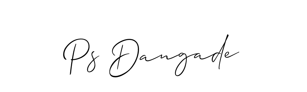 Make a short Ps Dangade signature style. Manage your documents anywhere anytime using Allison_Script. Create and add eSignatures, submit forms, share and send files easily. Ps Dangade signature style 2 images and pictures png
